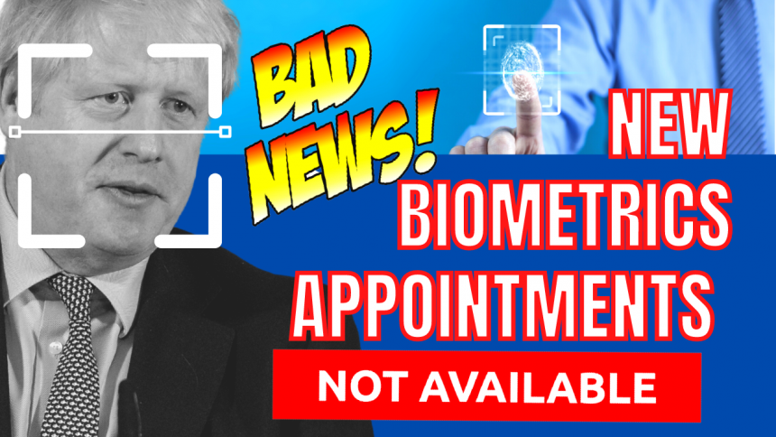 BREAKING NEWS: NO NEW BIOMETRICS APPOINTMENTS AVAILALBLE | UK VISA APPOINTMENTS | UK IMMIGRATION 2022
